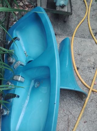 Lavabo double vasque année 70