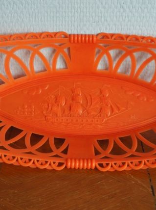 Corbeille plastique motif bâteau