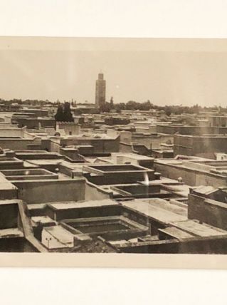 Photo vintage "les toits de Marrakech" années 30 Maroc