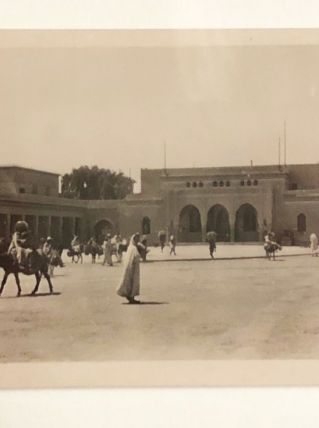 Photo vintage la place Jemaa el Fna 1934 Marrakech