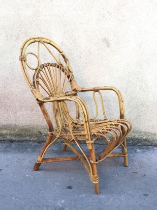 Fauteuil rotin enfant