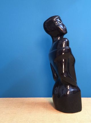 Buste femme en céramique art déco 