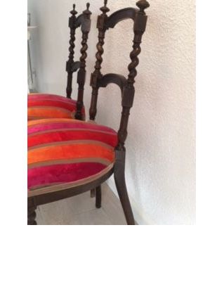 Paire de chaises en noyer époque Napoléon III