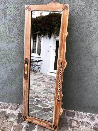 Miroir  ethnique naturel-brute
