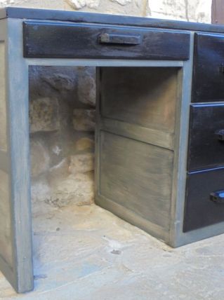 Bureau en bois vintage années 60