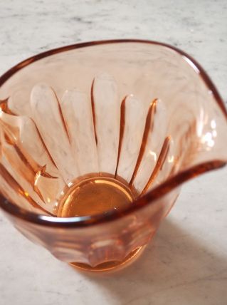 Pichet à eau en verre ambré Art Déco