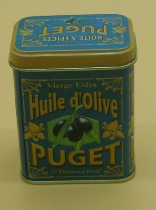 Boîte en fer publicitaire de 1990 "Puget"