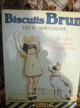 Plaque publicitaire en tolle