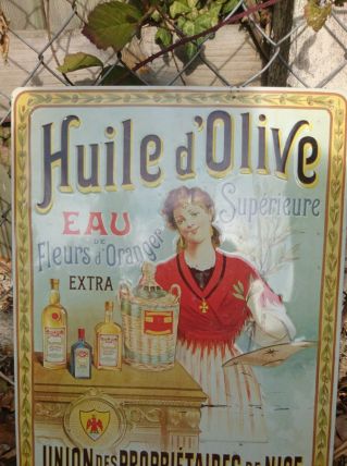 Plaque publicitaire en tolle