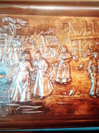 Tableau cuivre en relief
