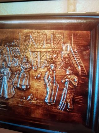 Tableau cuivre en relief