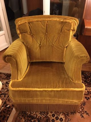 2  FAUTEUILS "CRAPAUD" ANNEES 60