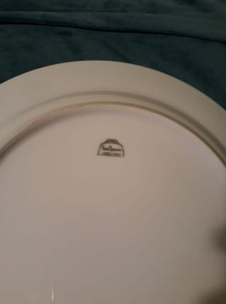 assiette Union limousine  doré et vert