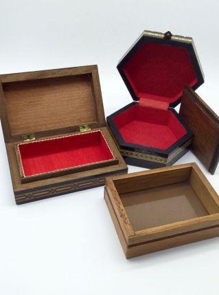 Lot de 3 boîtes en bois