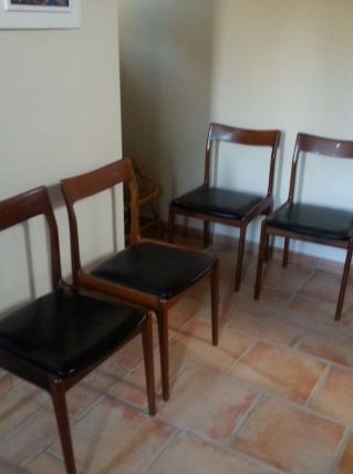 4 Chaises Danoises Vintage Année 50/60