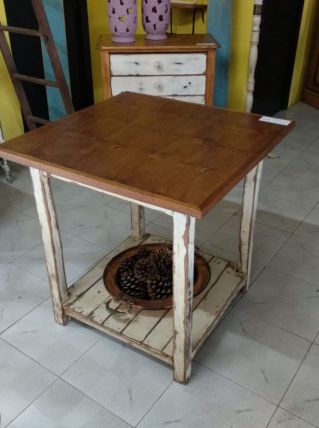 Table d'appoint ou salle à manger style vintage carré. ERV5