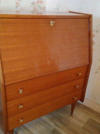 secretaire avec 3 tiroirs  vintage  1970