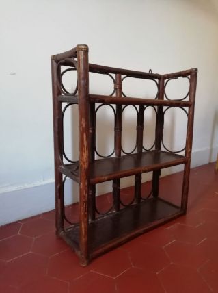 Petite étagère murale en rotin
