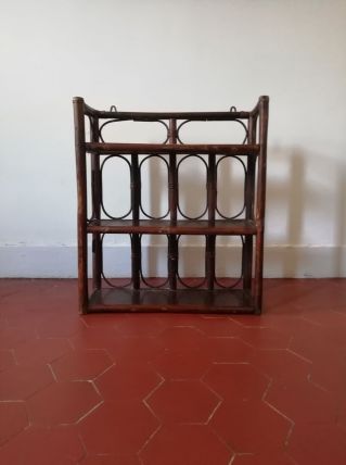 Petite étagère murale en rotin