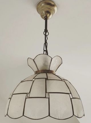 Lustre nacre et laiton