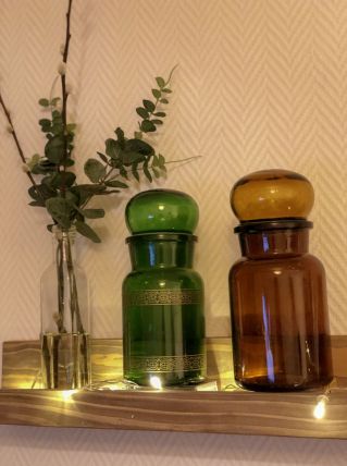 Pot apothicaire verre ambré