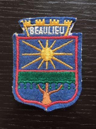 Écusson en tissu Beaulieu sur mer  5x6,5 cm