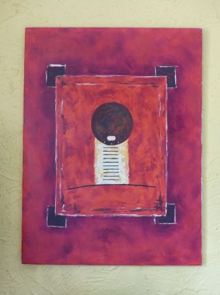 tableau de peintre thailandais 80x60cm