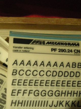 lettres transferts mécanorma x 10 paquets