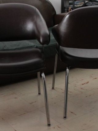 Paire de fauteuils, chaises type "Eero Saarinen"