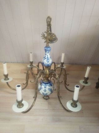 Lustre hollandais en faïence 