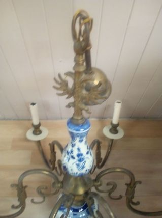 Lustre hollandais en faïence 