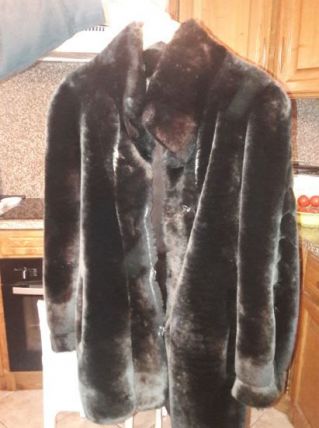 veste fourrure mouton doré