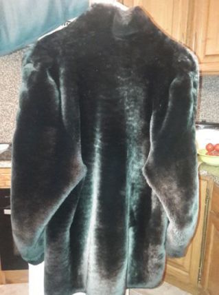 veste fourrure mouton doré