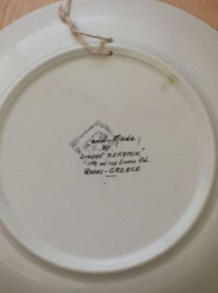 Assiette céramique decorative faite main LINDOS KERAMIK 