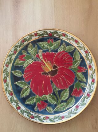 Assiette decorative faites main par LINDOS KERAMIK en Grèce