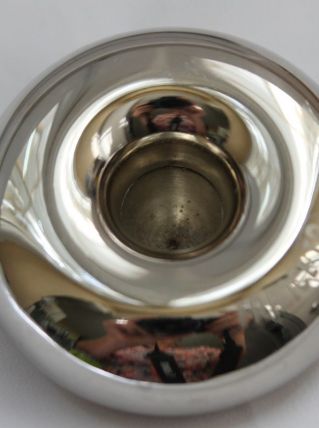 porte stylo en métal argent design seventeen