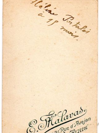 photo ancienne enfant carte de visite vers 1900