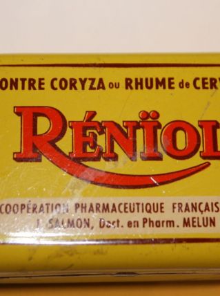 Ancienne boite de médicament métal Rénïol