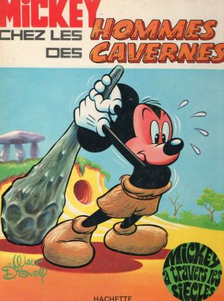 bande dessinée Mickey chez les hommes des cavernes 1970