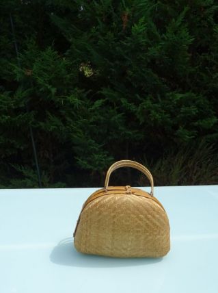 valisette osier vintage