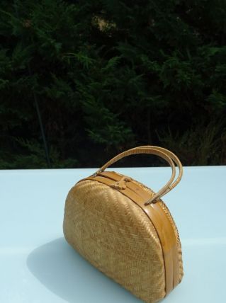 valisette osier vintage