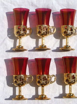 lot de 6 verres vintages 