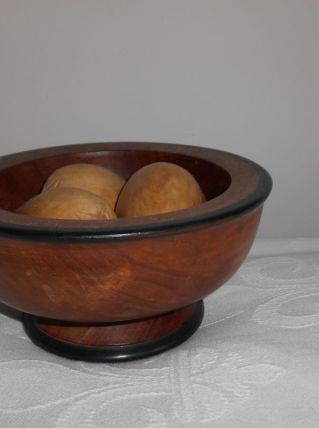 Coupelle en Bois  avec poires en bois