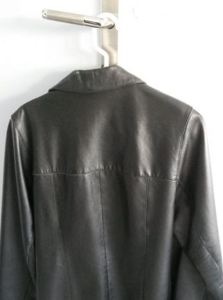 Veste cuir couleur noir longueur 70 cm