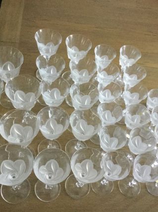 Verres cristal JC Durand France Modèle Florence 