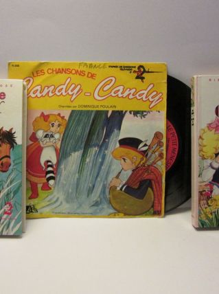 lot 2 bibliothèque rose+1 vinyl 45T "Candy"