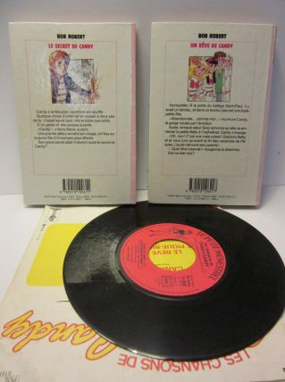 lot 2 bibliothèque rose+1 vinyl 45T "Candy"