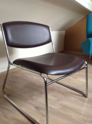 Chaise basse vintage année 80