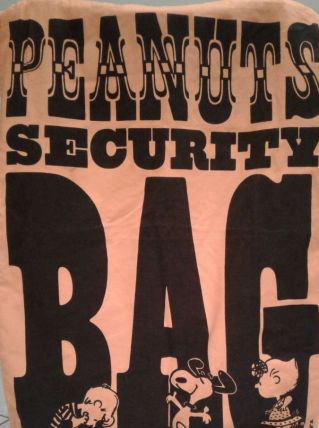 Grand sac tissu année 1969 Peanut SCHULTZ 
