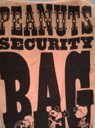 Grand sac tissu année 1969 Peanut SCHULTZ 
